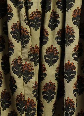 Green floral printed cotton flared maxi skirt for women 4