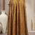 Yellow floral printed cotton flared maxi skirt for women