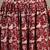 Maroon graphic printed cotton flared maxi skirt for women