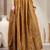 Yellow floral printed cotton flared maxi skirt for women