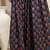 Blue floral printed cotton flared maxi skirt for women