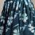 Sky-blue floral printed cotton flared maxi skirt for women