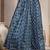Multicolor floral printed cotton flared maxi skirt for women