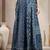 Multicolor floral printed cotton flared maxi skirt for women