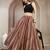 Wine printed cotton flared maxi skirt for women
