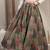 Multicolor floral printed cotton flared maxi skirt for women