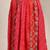 Red color blocked cotton flared maxi skirt for women