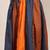 Blue color blocked cotton flared maxi skirt for women