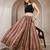Wine printed cotton flared maxi skirt for women