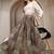 Multicolor floral printed cotton flared maxi skirt for women