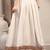 White plain cotton flared maxi skirt for women