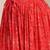 Red floral printed cotton flared maxi skirt for women