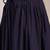Blue plain cotton flared maxi skirt for women