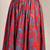 Blue floral printed cotton flared maxi skirt for women