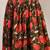 Green floral printed cotton flared maxi skirt for women