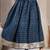 Blue graphic printed cotton flared maxi skirt for women