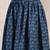 Blue graphic printed cotton flared maxi skirt for women