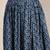 Blue floral printed cotton flared maxi skirt for women