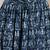 Blue graphic printed cotton flared maxi skirt for women