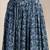 Blue floral printed cotton flared maxi skirt for women