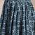 Blue floral printed cotton flared maxi skirt for women