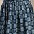 Blue graphic printed cotton flared maxi skirt for women