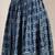 Blue floral printed cotton flared maxi skirt for women