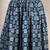 Blue graphic printed cotton flared maxi skirt for women