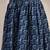 Blue graphic printed cotton flared maxi skirt for women