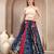 Multicolor color blocked cotton flared maxi skirt for women