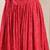 Red printed cotton flared maxi skirt for women