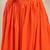 Orange plain cotton flared maxi skirt for women