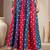 Multicolor color blocked cotton flared maxi skirt for women