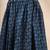 Blue graphic printed cotton flared maxi skirt for women