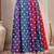 Multicolor color blocked cotton flared maxi skirt for women