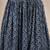Blue floral printed cotton flared maxi skirt for women