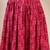 Red floral printed cotton flared maxi skirt for women