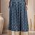 Purple floral printed cotton flared maxi skirt for women