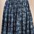 Blue graphic printed cotton flared maxi skirt for women