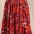 Maroon floral printed cotton flared maxi skirt for women
