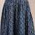 Blue floral printed cotton flared maxi skirt for women