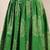 Green floral printed cotton flared maxi skirt for women