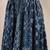 Blue floral printed cotton flared maxi skirt for women