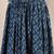 Blue floral printed cotton flared maxi skirt for women