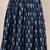 Blue graphic printed cotton flared maxi skirt for women