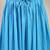 Sky-blue plain cotton flared maxi skirt for women