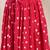 Pink printed cotton flared maxi skirt for women