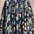 Blue floral printed cotton flared maxi skirt for women