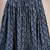 Blue floral printed cotton flared maxi skirt for women