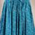 Sky-blue floral printed cotton flared maxi skirt for women